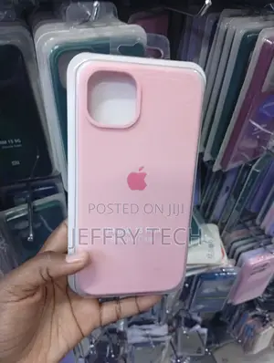 Pink Silicone Protective Case Designed for the Apple iPhone 15 Plus