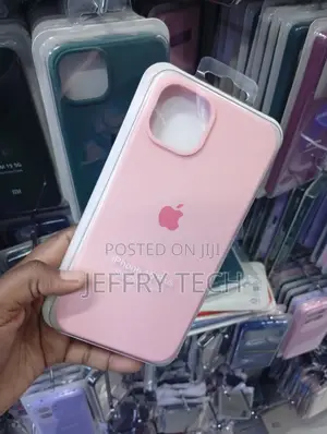 Pink Silicone Protective Case Designed for the Apple iPhone 15 Plus