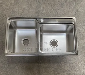 100×50cm Stainless Steel Double Bowl Kitchen Sink