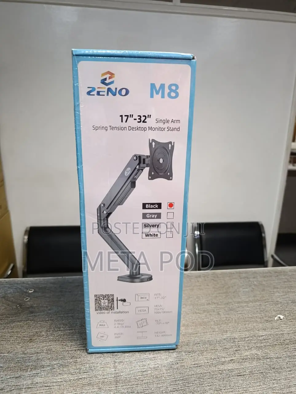 Single Arm Spring Tension Desktop Monitor Stand