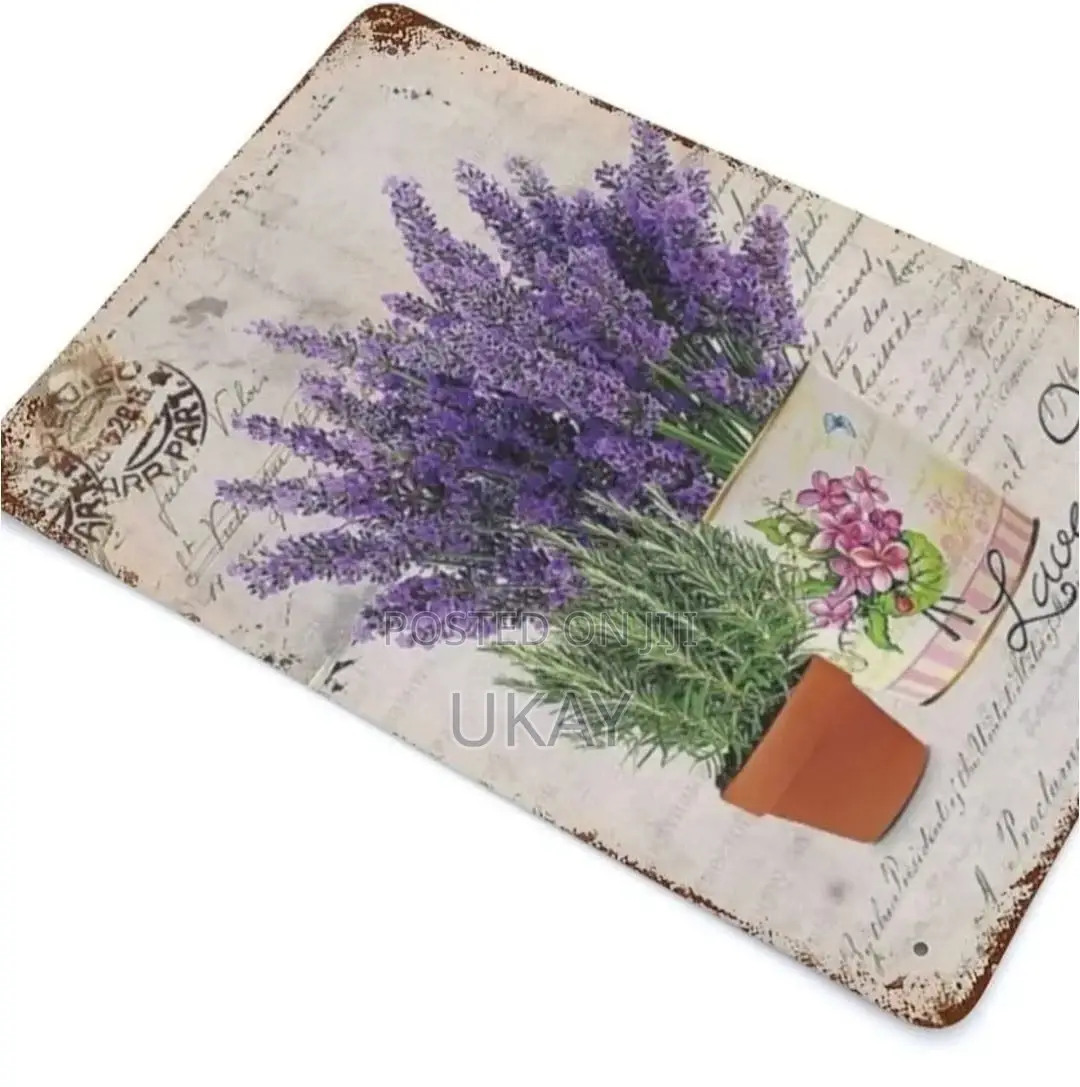 Floral Lavender Wall Frame Panel Vintage.