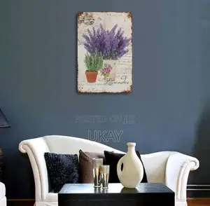 Floral Lavender Wall Frame Panel Vintage.