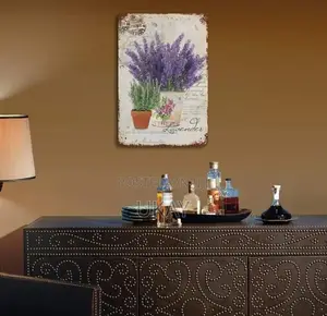 Floral Lavender Wall Frame Panel Vintage.