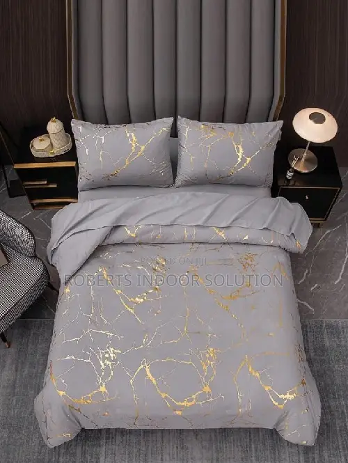 Shimmering Gold Marble Bedding Suite