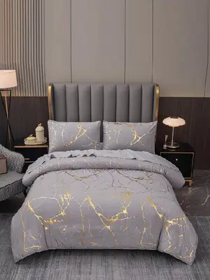 Shimmering Gold Marble Bedding Suite