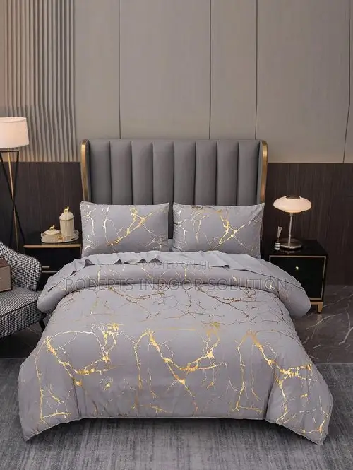 Shimmering Gold Marble Bedding Suite