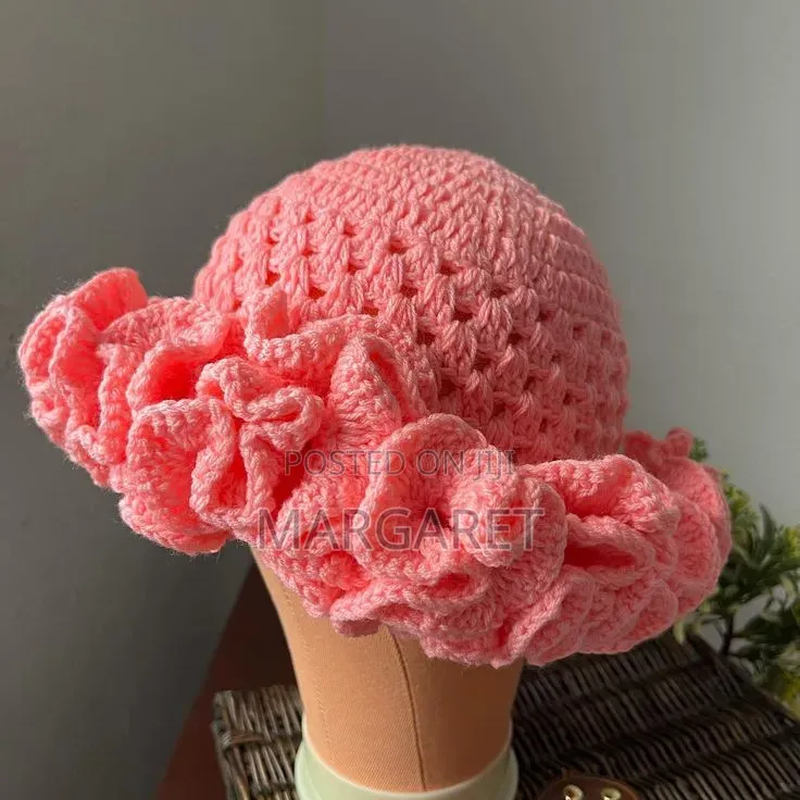 Crochet Ruffle Hat