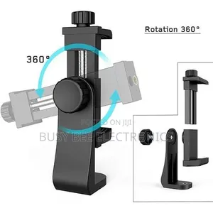 360° Degree Cell Phone Holder With Adjustable Clamp Tripod Mount