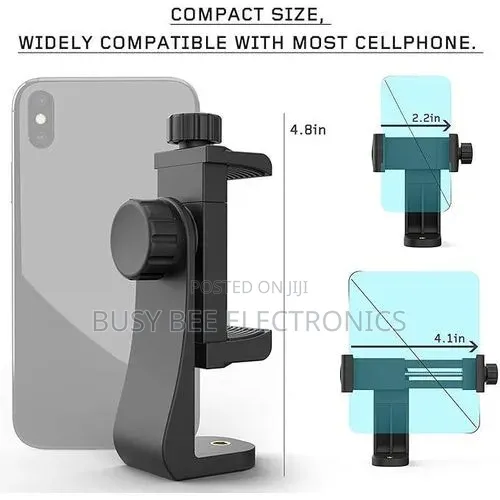 360° Degree Cell Phone Holder With Adjustable Clamp Tripod Mount
