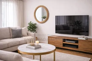 Modern Oval Rattan Bamboo Decorative Mirror