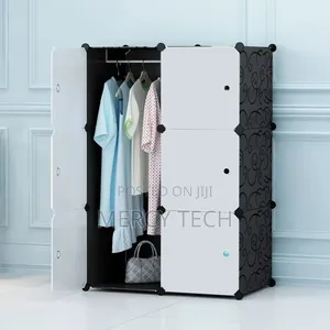 Portable 2x3 Column Plastic Wardrobe (Multiple Colours)