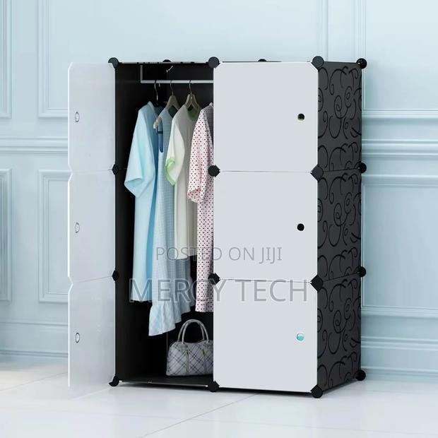 Portable 2x3 Column Plastic Wardrobe (Multiple Colours) - thumbnail 2