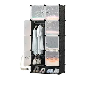 Portable 2x4 Column Plastic Wardrobe