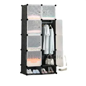 Portable 2x4 Column Plastic Wardrobe