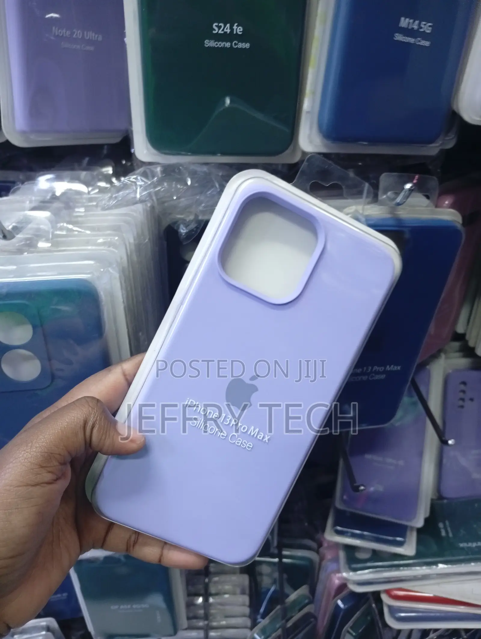 Lilac-Purple Silicone Phone Case to Fit the Apple iPhone 13 Pro Max,