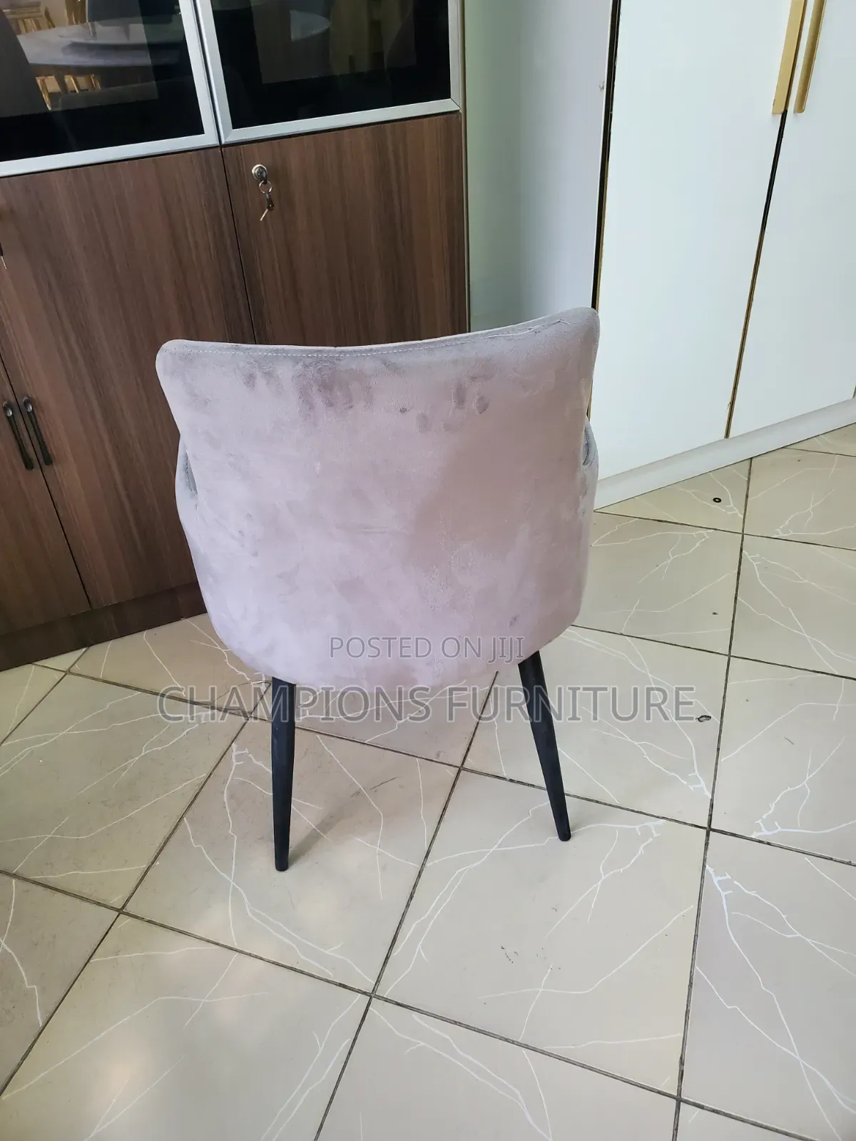 Grey Velvet Accent Chair