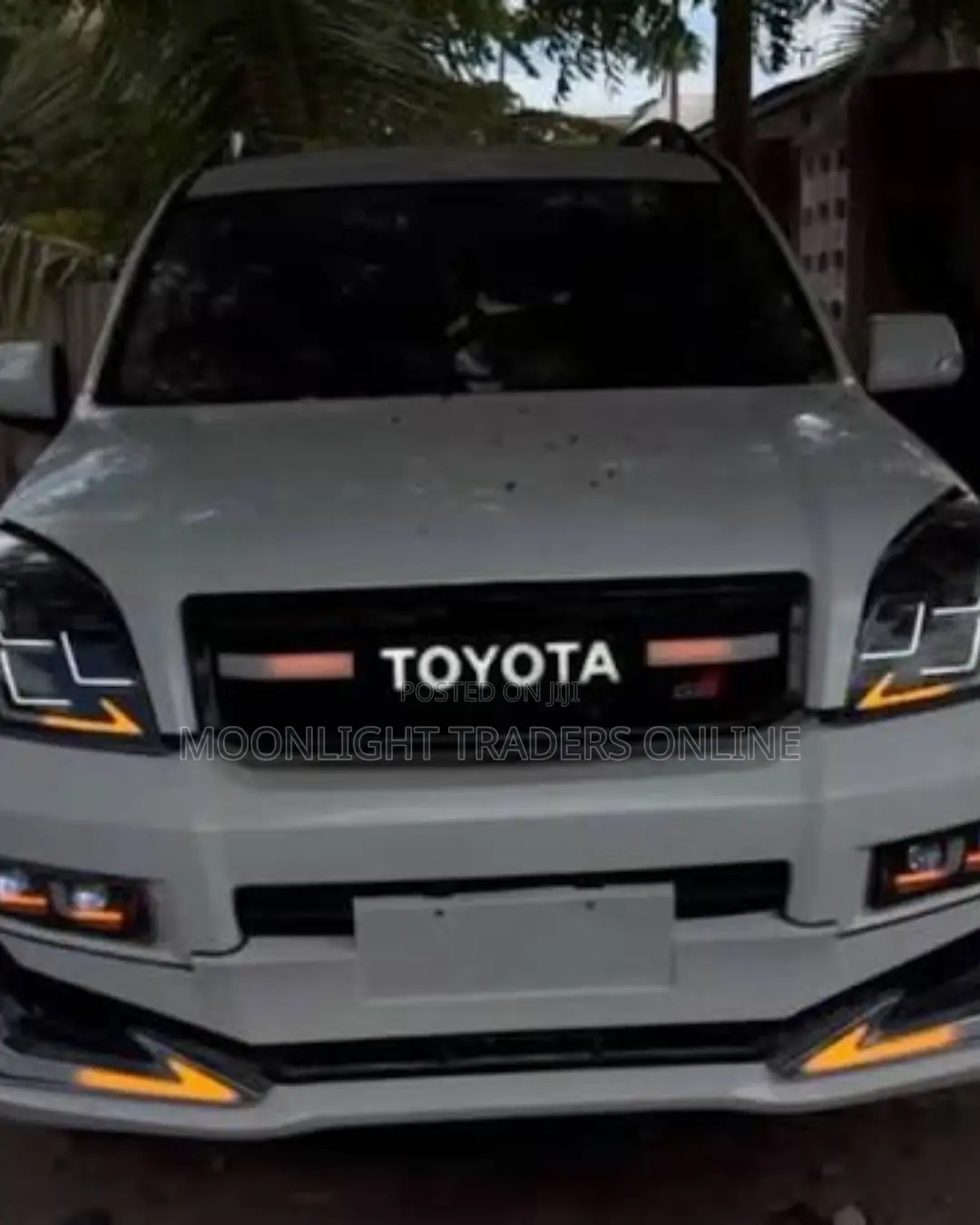 Front Grille GR for Land Cruiser Prado FJ120 (With LED Light)