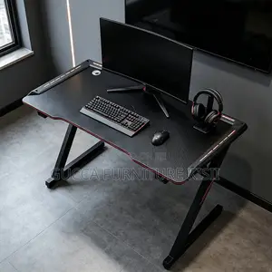 Office Desk; 140CM LED Light Computer Desk