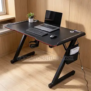 Office Desk; 140CM LED Light Computer Desk