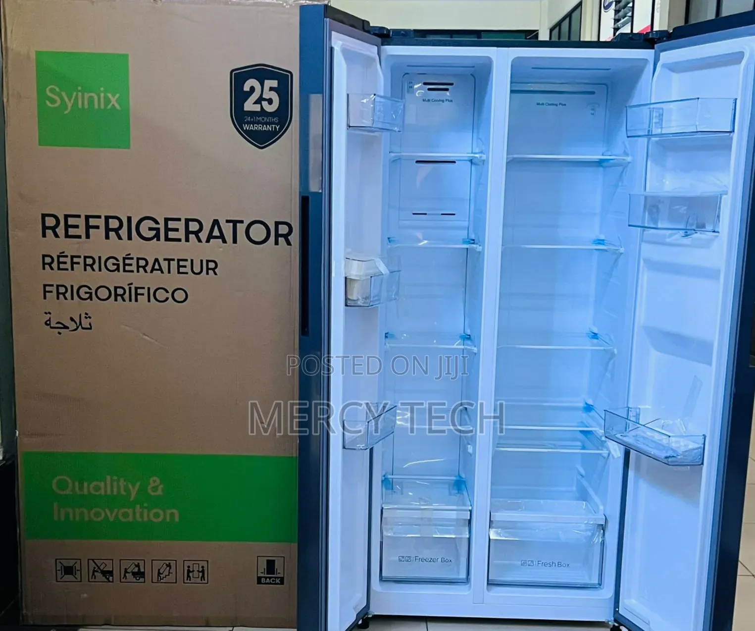 Syinix 460L Side by Side Refrigerator