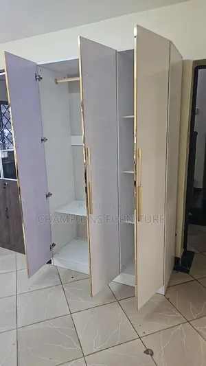Modern Glossy 3-Door Cabinet