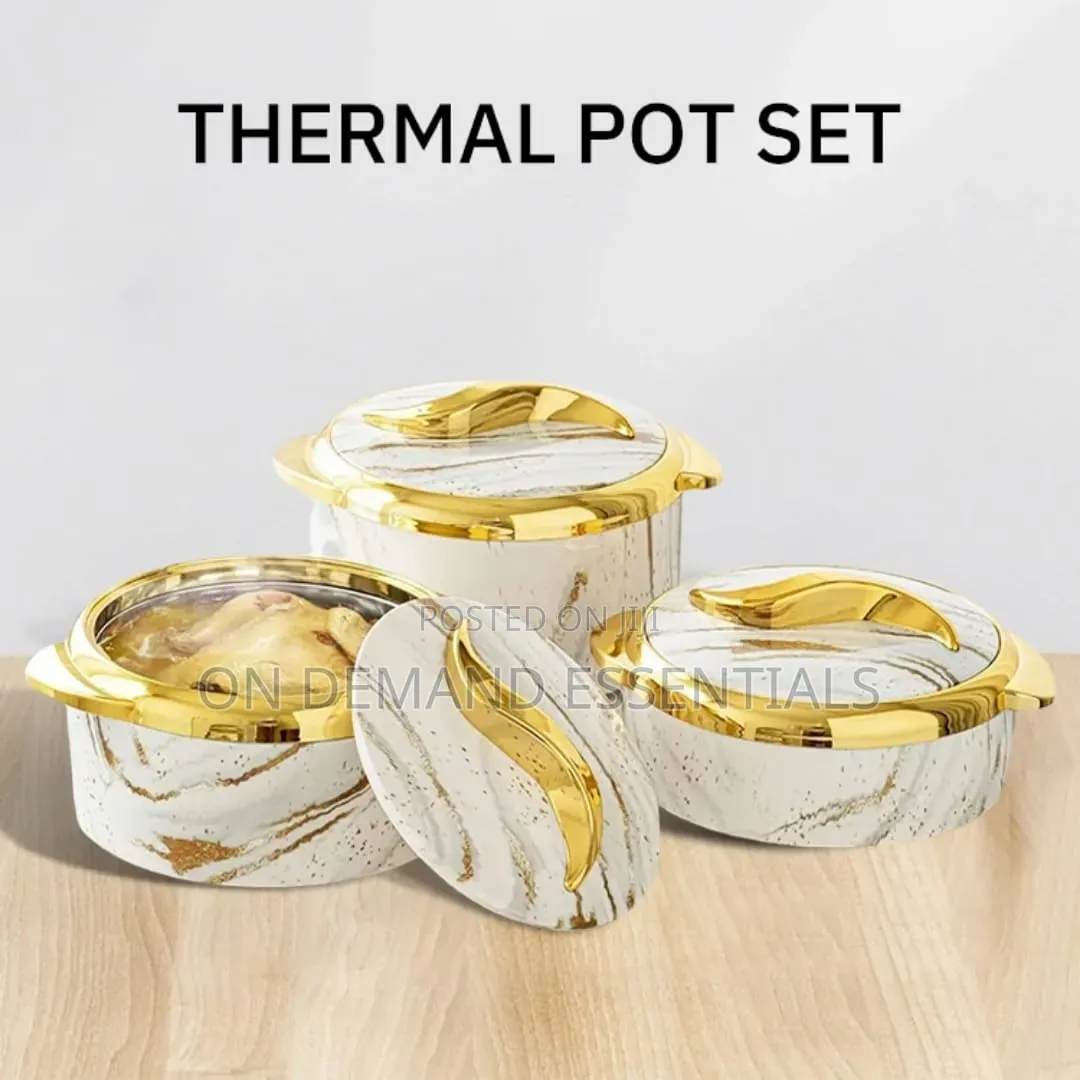 3PCS 1-2-2.5l Hot Pot Food Warmer Set