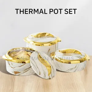 3PCS 1-2-2.5l Hot Pot Food Warmer Set
