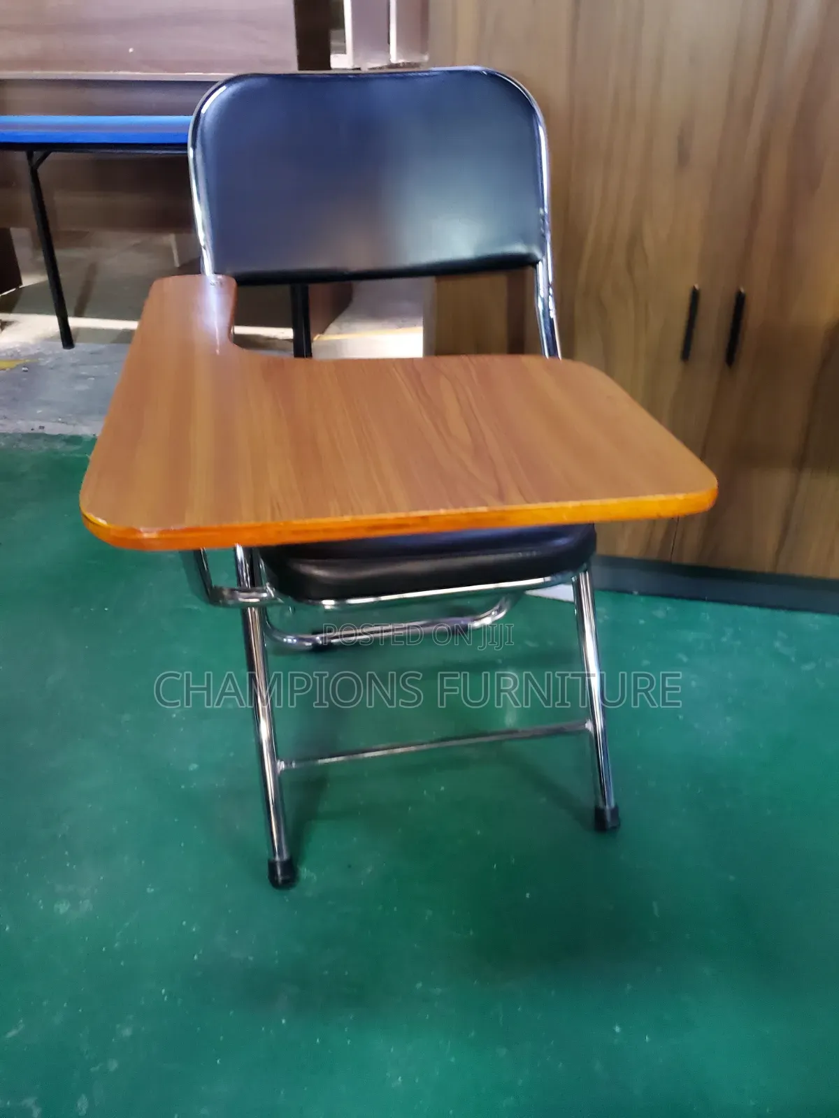 Student Tablet Armchair With Wooden Writing Desk