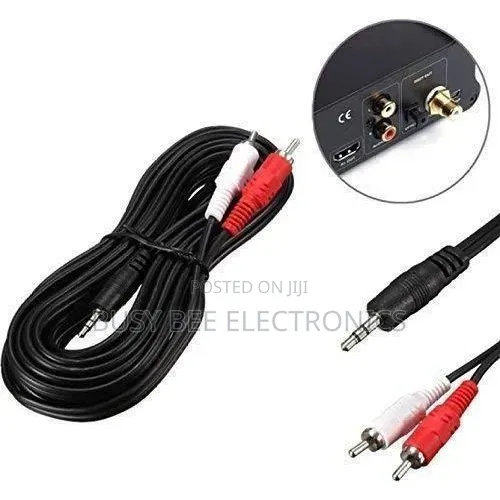 GeneAfrica 3.5mm to 2-Male RCA Audio Cable