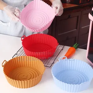 Round Silicone Air Fryer Liner Air Fryer Pot Tray Heat Resistant
