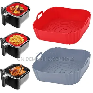 Round Silicone Air Fryer Liner Air Fryer Pot Tray Heat Resistant