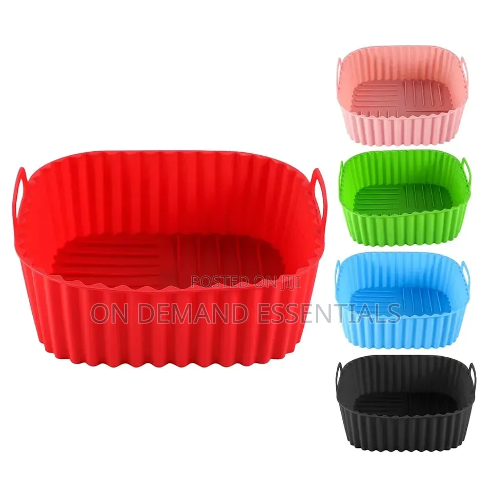 Round Silicone Air Fryer Liner Air Fryer Pot Tray Heat Resistant