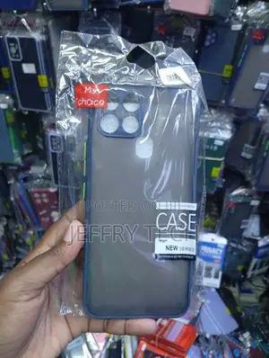 Brand Matte Smoky Translucent Phone Case With Contrast-Color Buttons