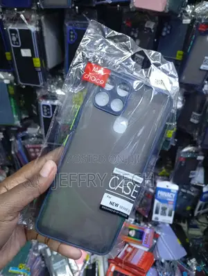Brand Matte Smoky Translucent Phone Case With Contrast-Color Buttons