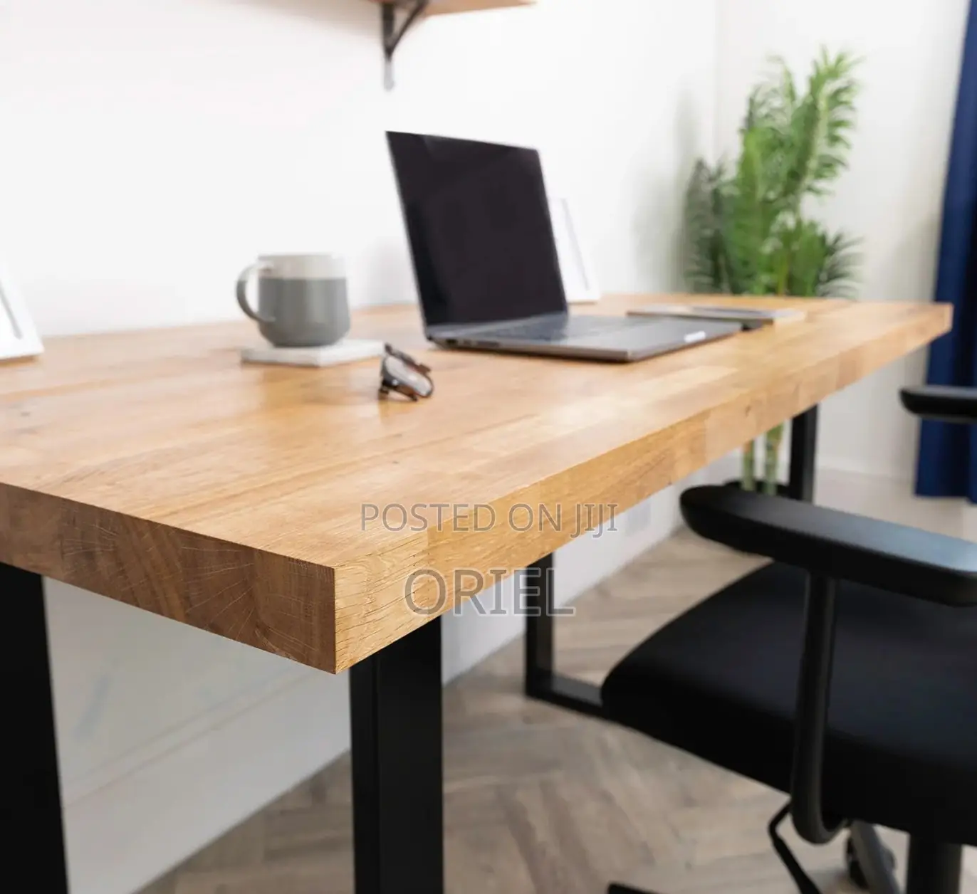 Office Desk : Office Computer Desk With Black Metal Legs