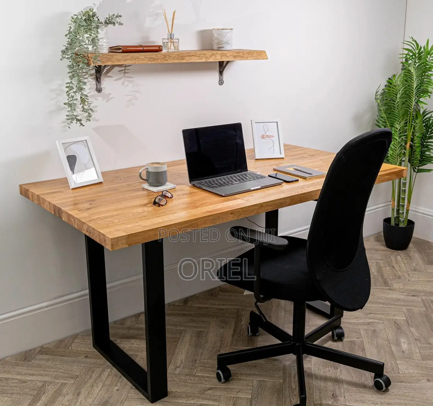 Office Desk : Office Computer Desk With Black Metal Legs