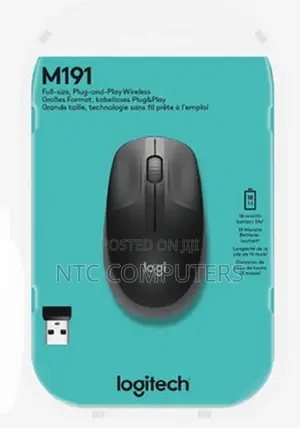 Logitech Wireless Mouse Full Size M191 – Mid Grey