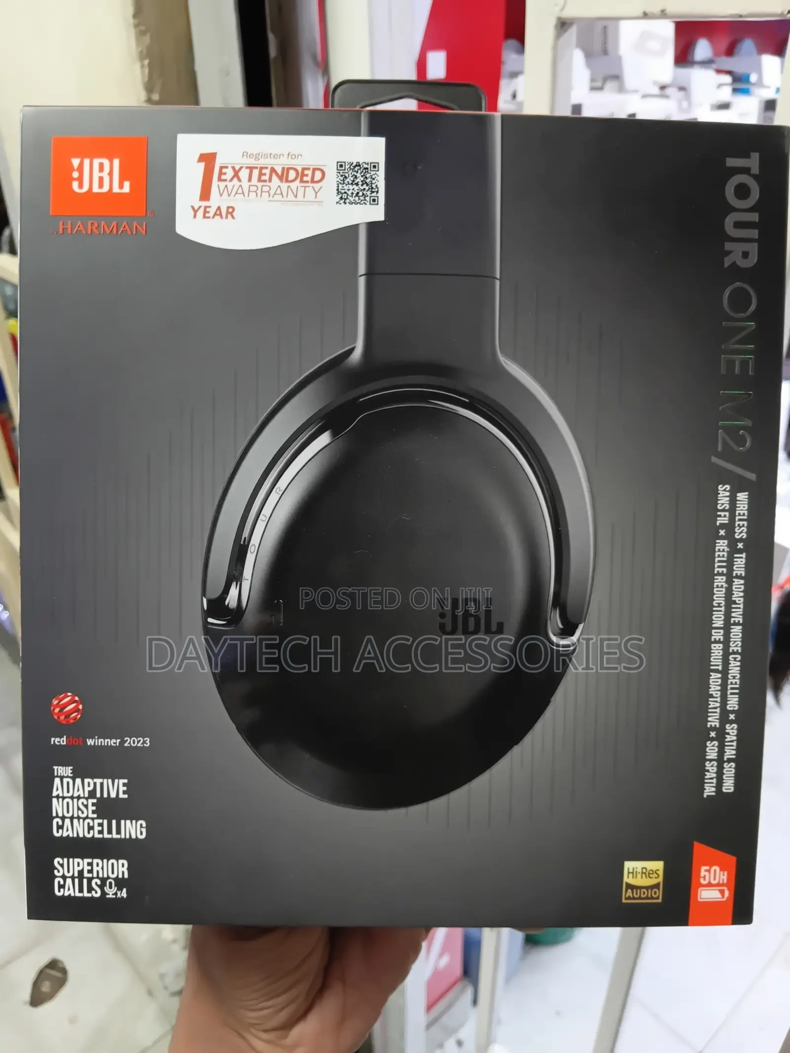 JBL Tour One M2 Wireless ANC Headphones - Black
