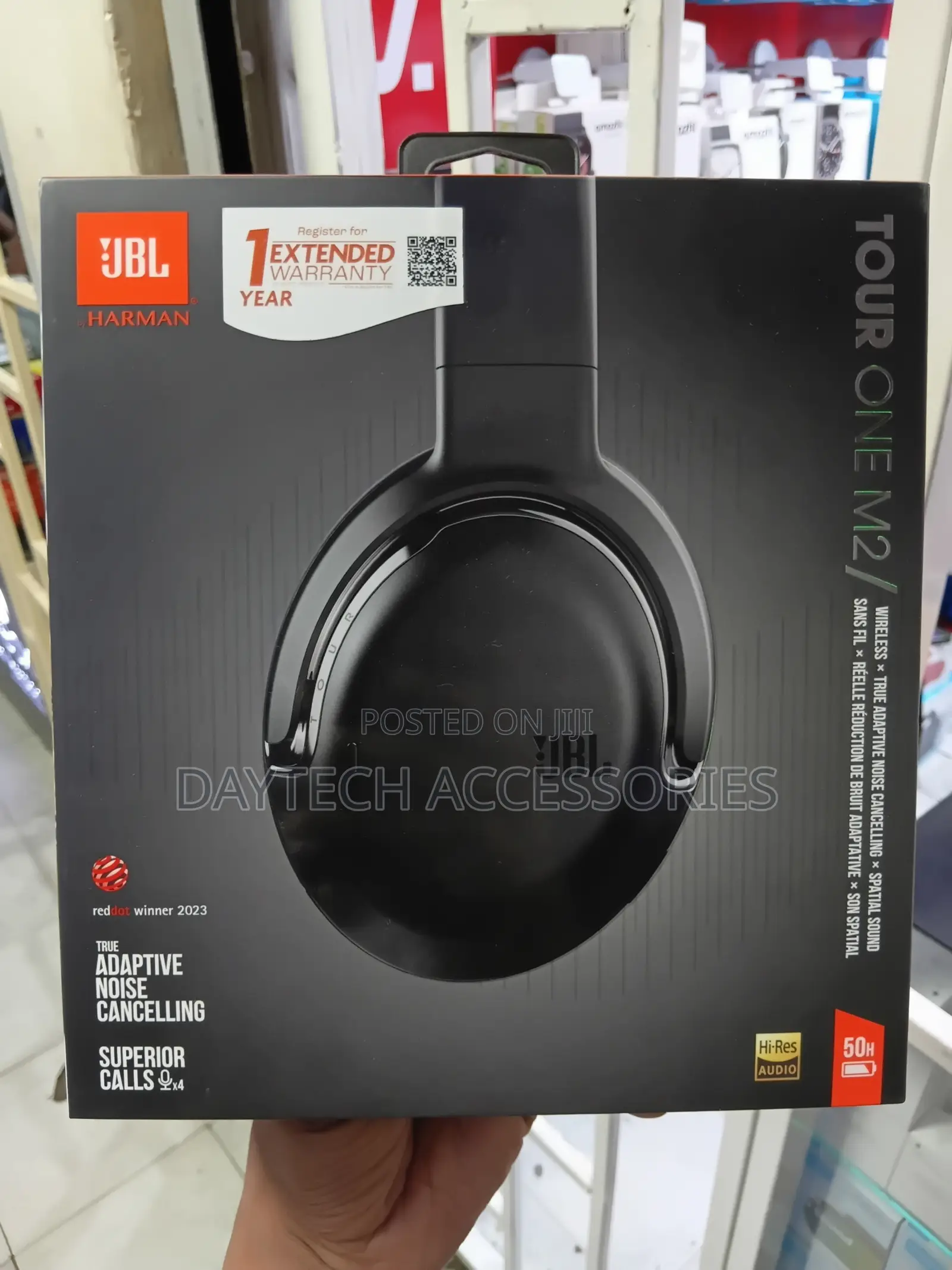 JBL Tour One M2 Wireless ANC Headphones - Black