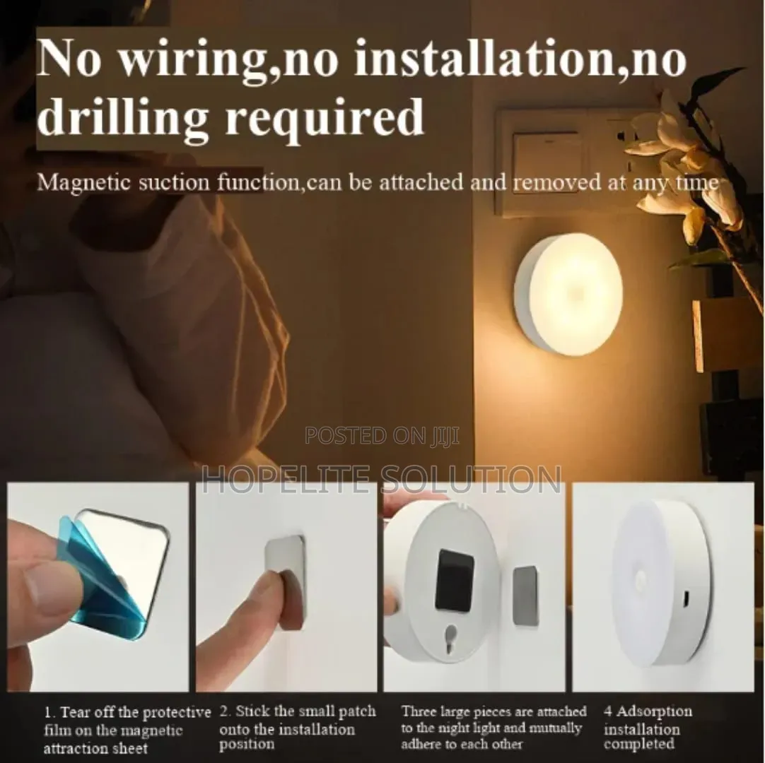 Round Motion-Sensor Cabinet Light