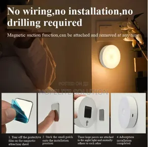 Round Motion-Sensor Cabinet Light