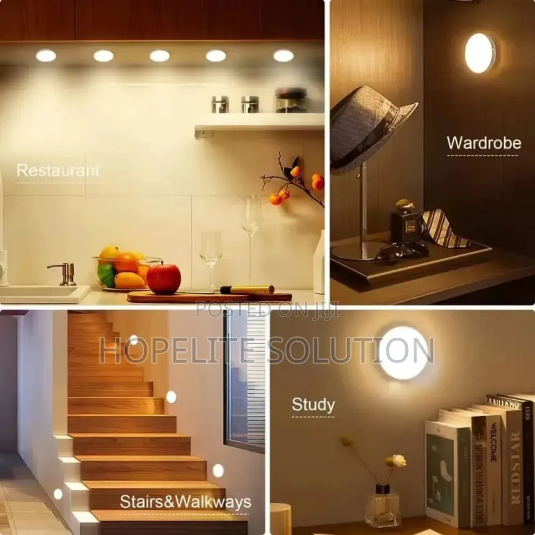 Round Motion-Sensor Cabinet Light