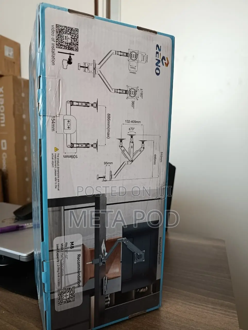 Double Arm Spring Tension Desktop Monitor Stand