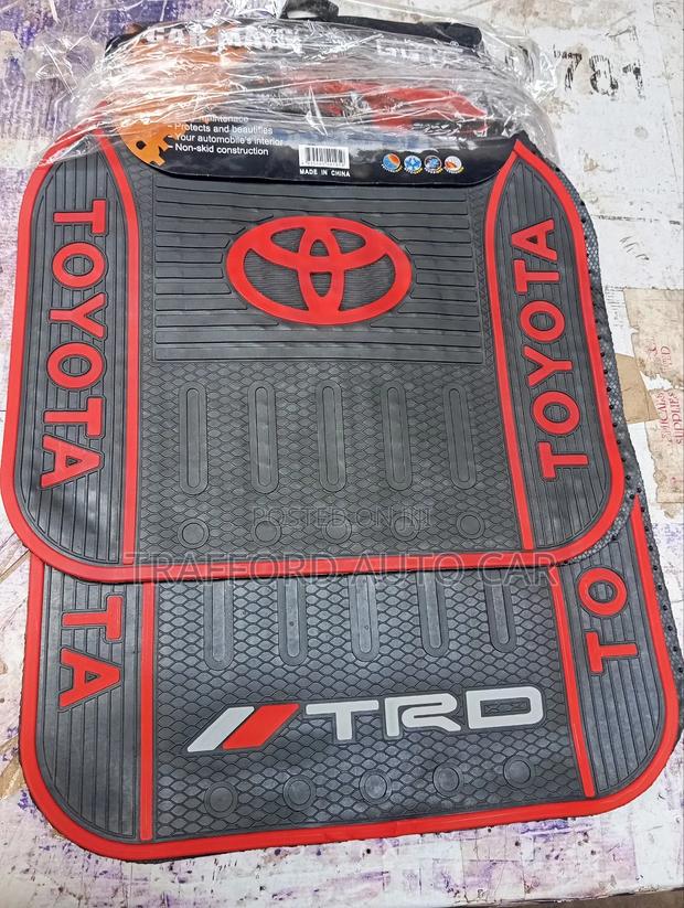 Toyota Red and Black Branded Floor Matts - main view
