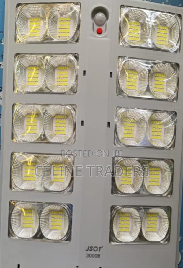 3000w Grey Solar Streetlight+ Pole - main view