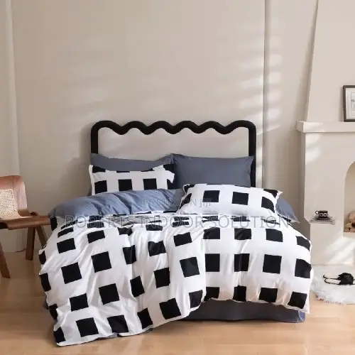 Black and White Print Duvet Cover Set