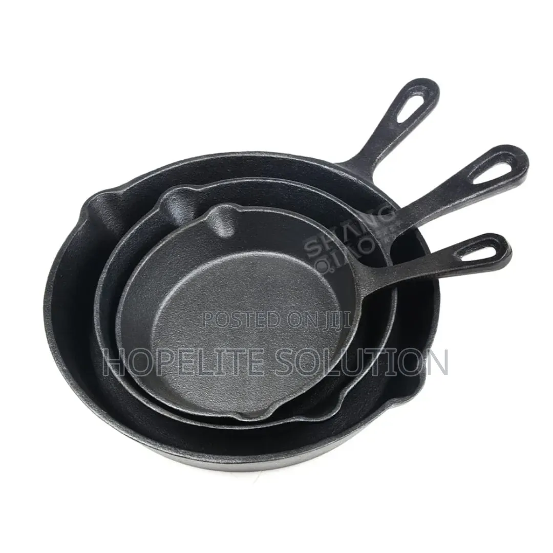 3pcs Non-Stick Cast Iron Pan Set