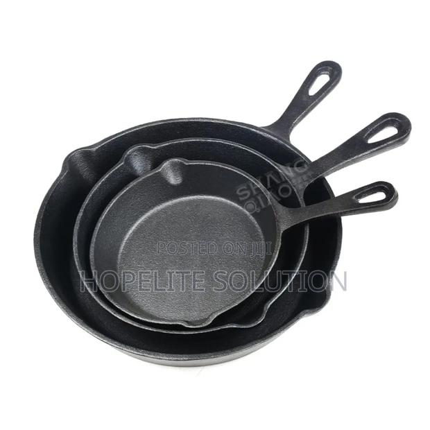 3pcs Non-Stick Cast Iron Pan Set