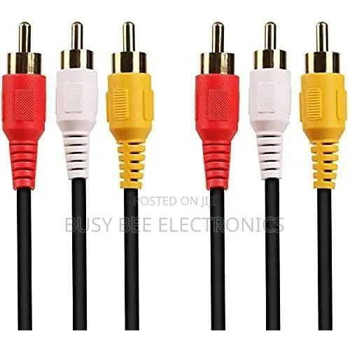 3 RCA Male to Male 3 Rca Audio Video AV Cable.