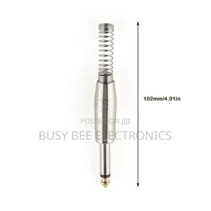 1/4Inch or 6.35 Mm Straight Spring Audio Male Mono Plugs
